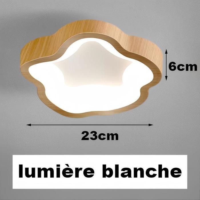 Lámpara de techo LED moderna WOTTES Natural - Lámpara de techo con forma de flor de luz blanca fría de 14 W para pasillo, baño, 2 unidades de diámetro