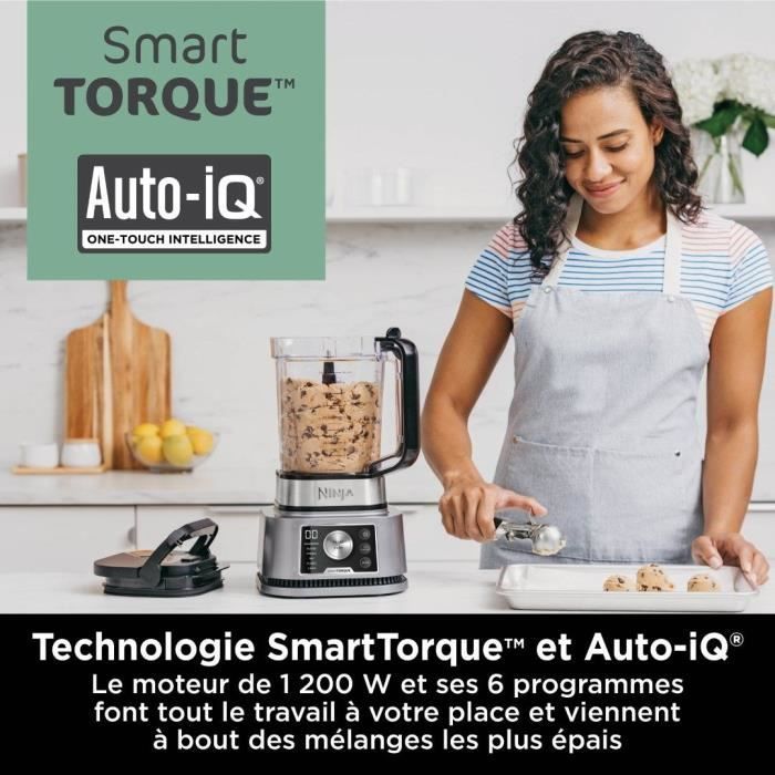 Frullatore Ninja 3 in 1 Foodi Power Nutri CB350EU - Programmi automatici - Caraffa da 2,1 l, ciotole da 700 ml e 400 ml - 1200 W
