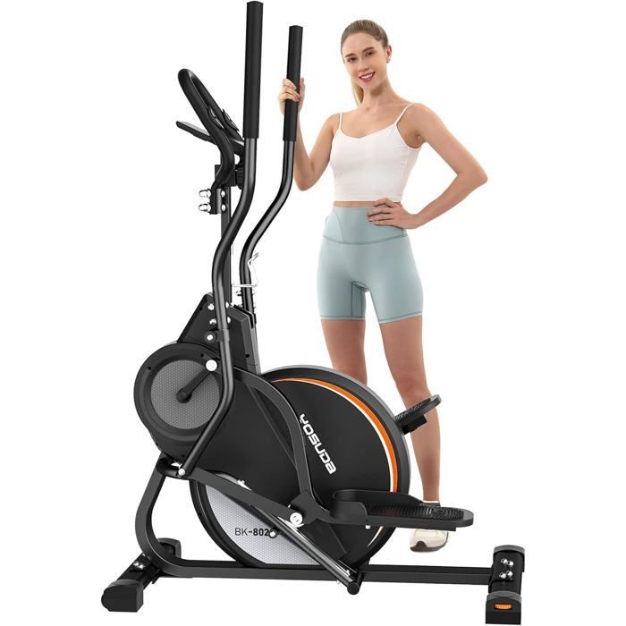 YOSUDA 3-in-1 Crosstrainer: Stepper, sporttrap, 16 magnetische niveaus, 8 kg vliegwiel, 45° hellingshoek, LCD-scherm.
