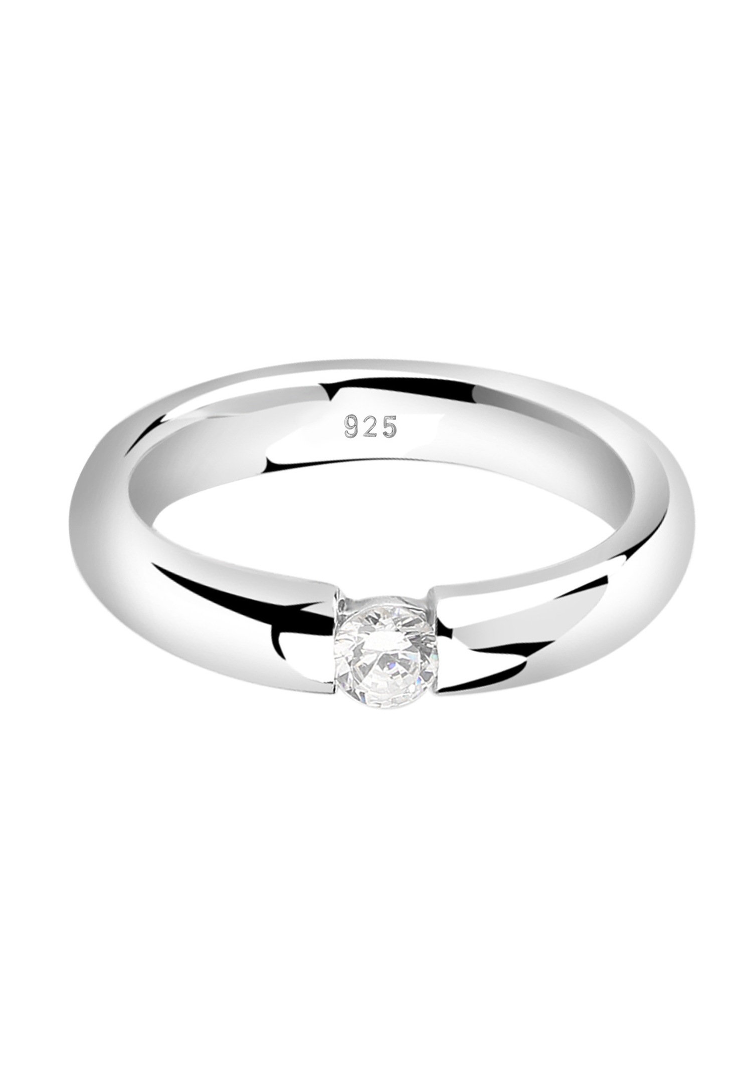 Nenalina Femmes Bague de fiançailles élégante avec des cristaux zirconium en argent sterling 925