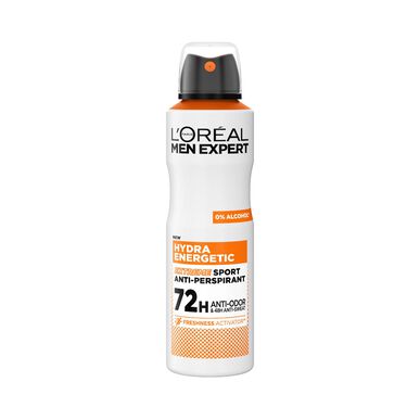 L'Oréal Men Expert Hydra Energetic Extreme Sport Antiperspirant 72 timmar Alkoholfri antiperspirantspray 150 ml