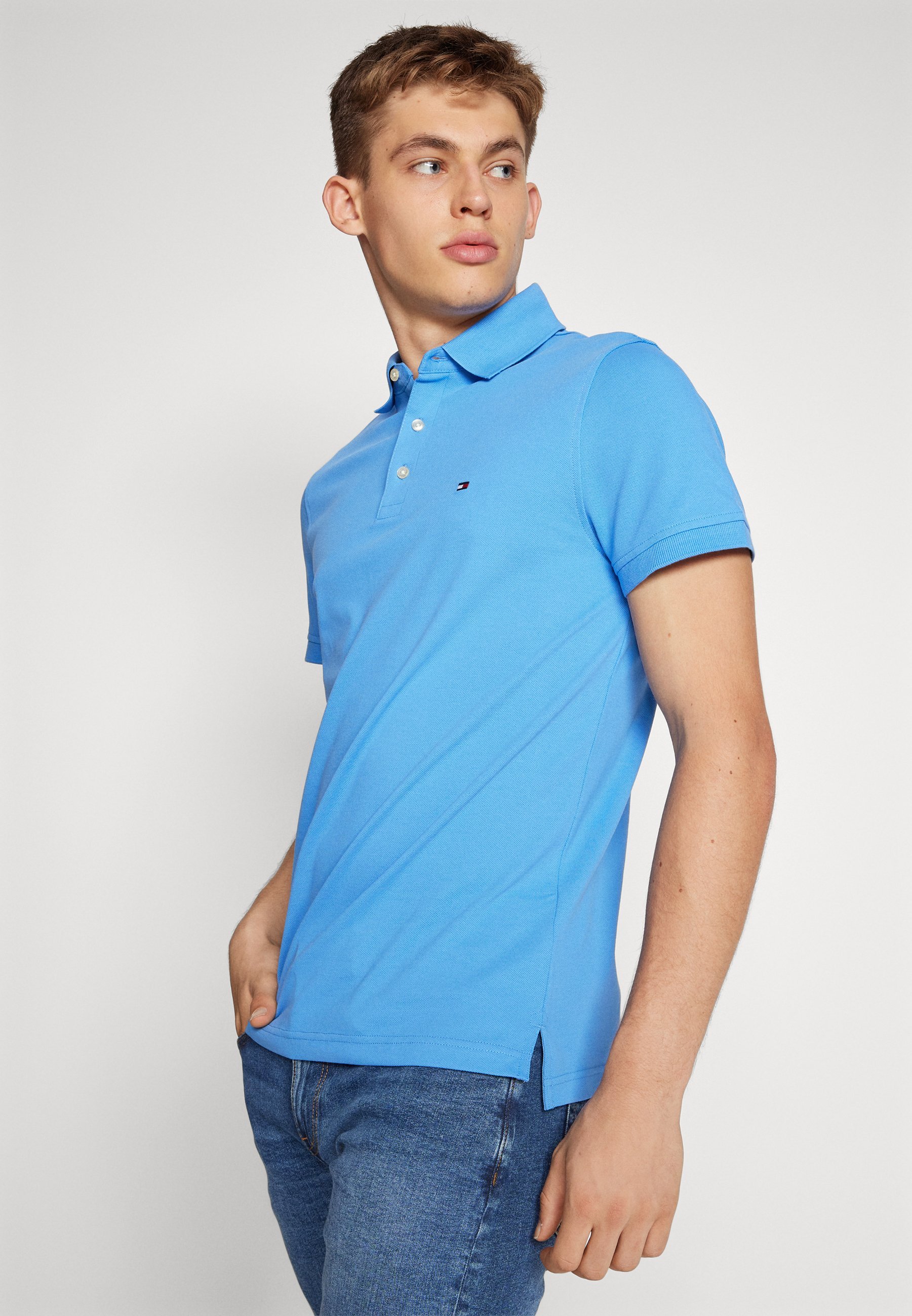 Polo Tommy Hilfiger SLIM - bleu