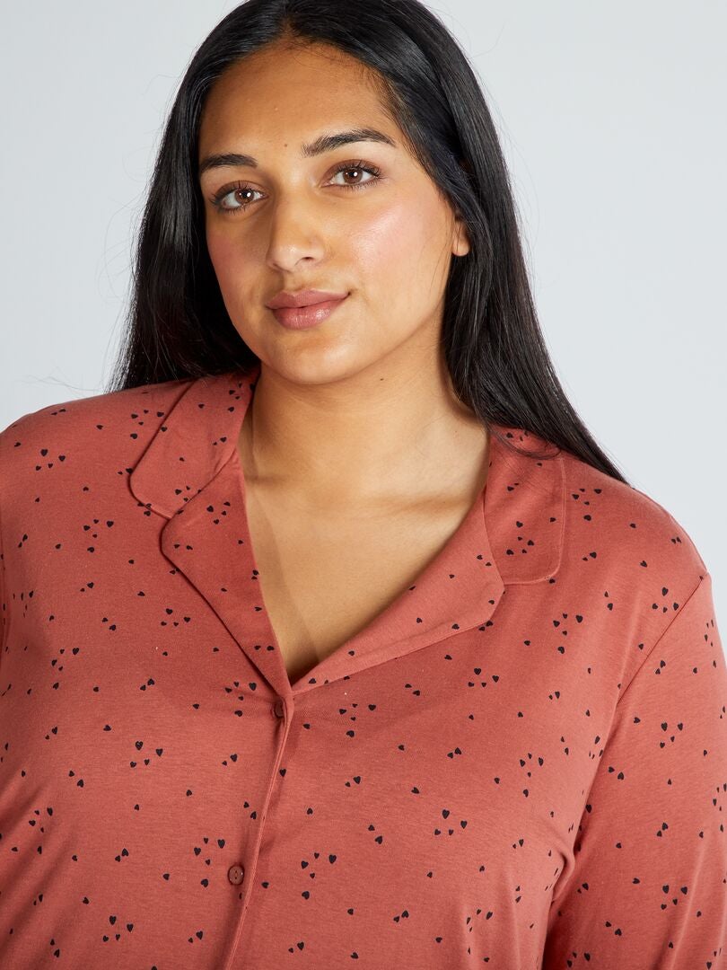 Jersey pyjamaset - 2-delig - ROOD