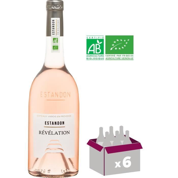Estandon Révélation Bio - Coteaux Varois en Provence - Vino Provenza Rosado 2022 x6