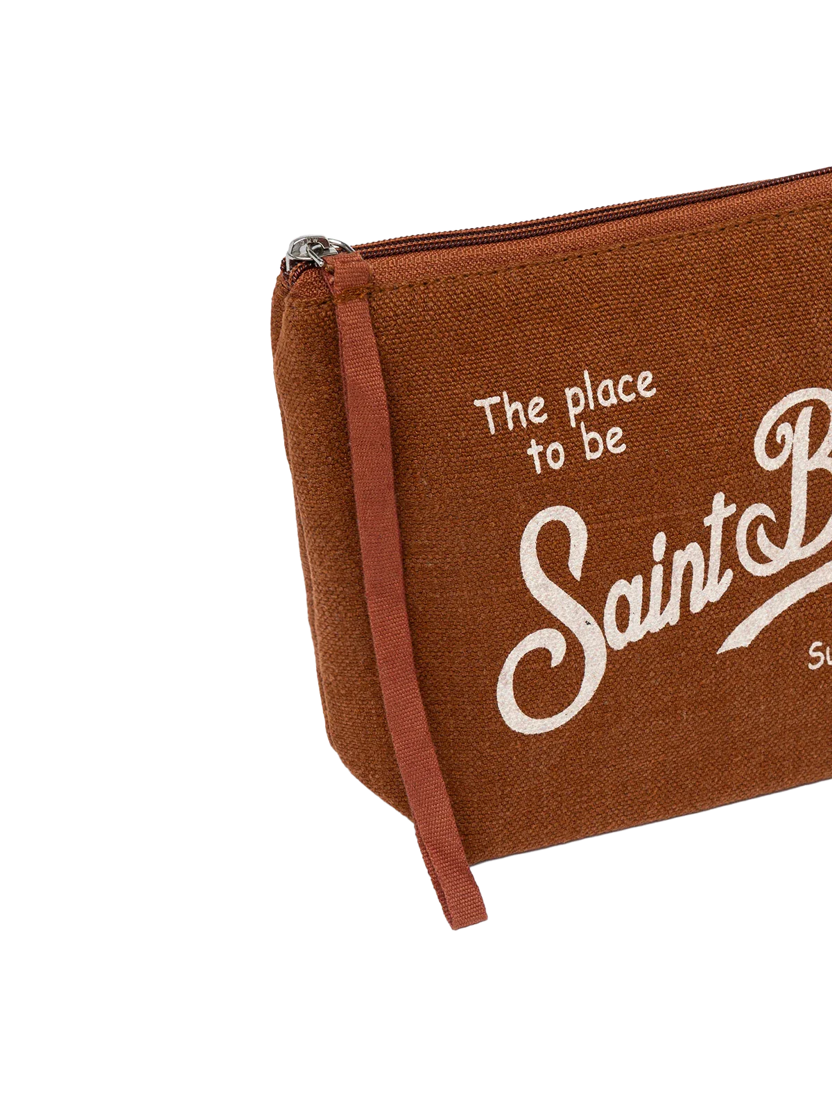 Aline Clutch aus braunem Leinen