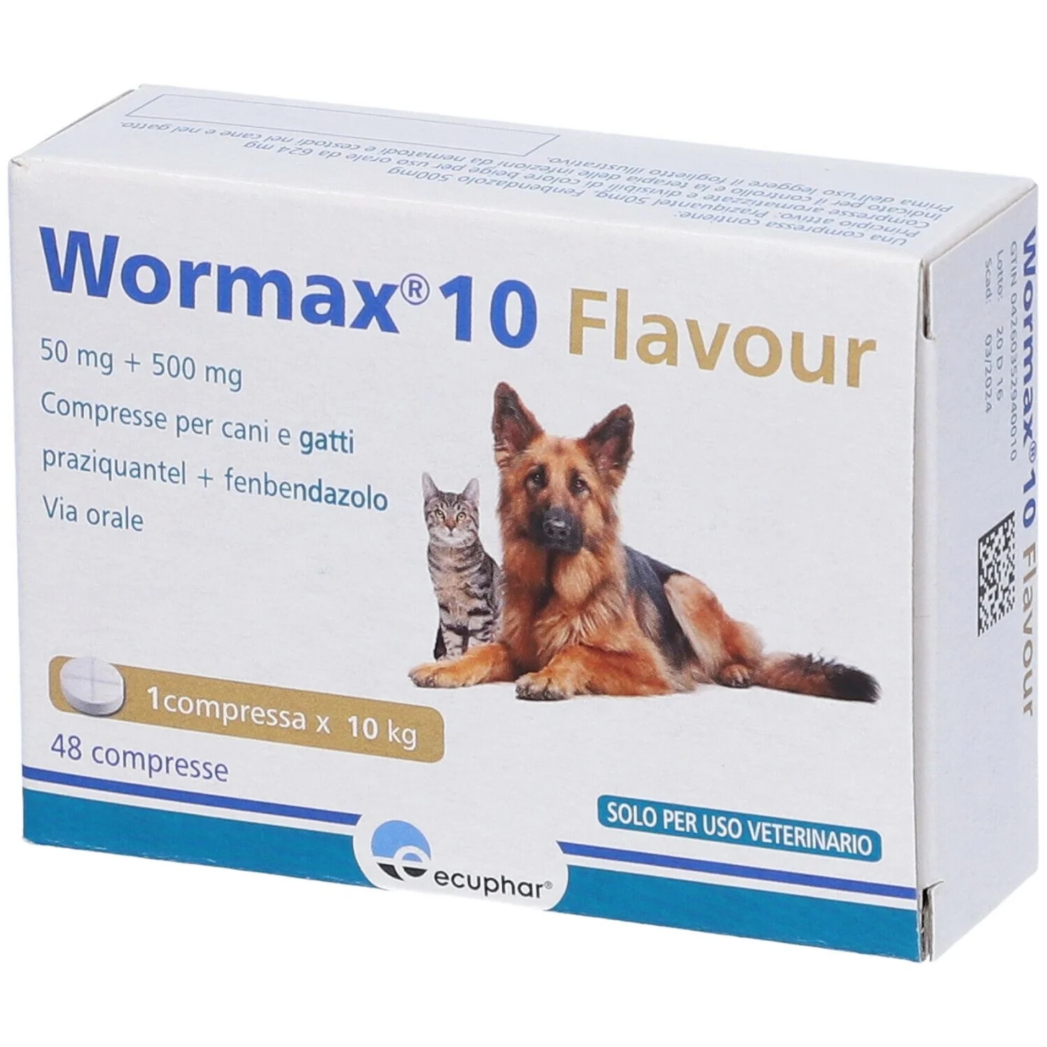 Wormax 10 sabores 48 tabletas