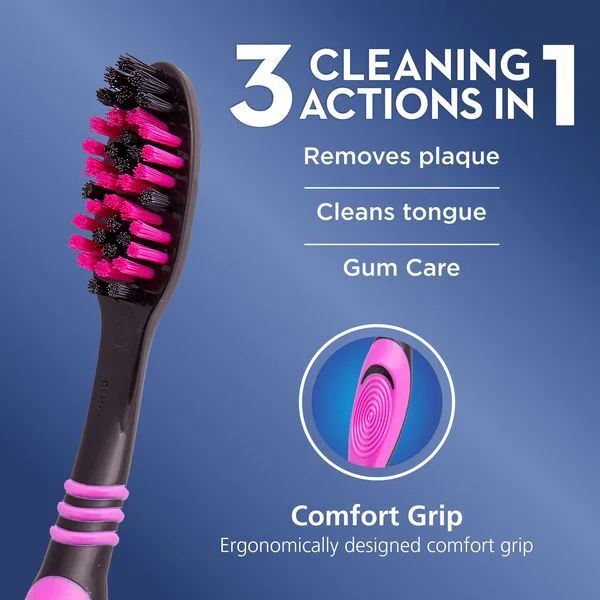 Oral-B All Round Black 40 Med Handzahnbürste Dreierpack