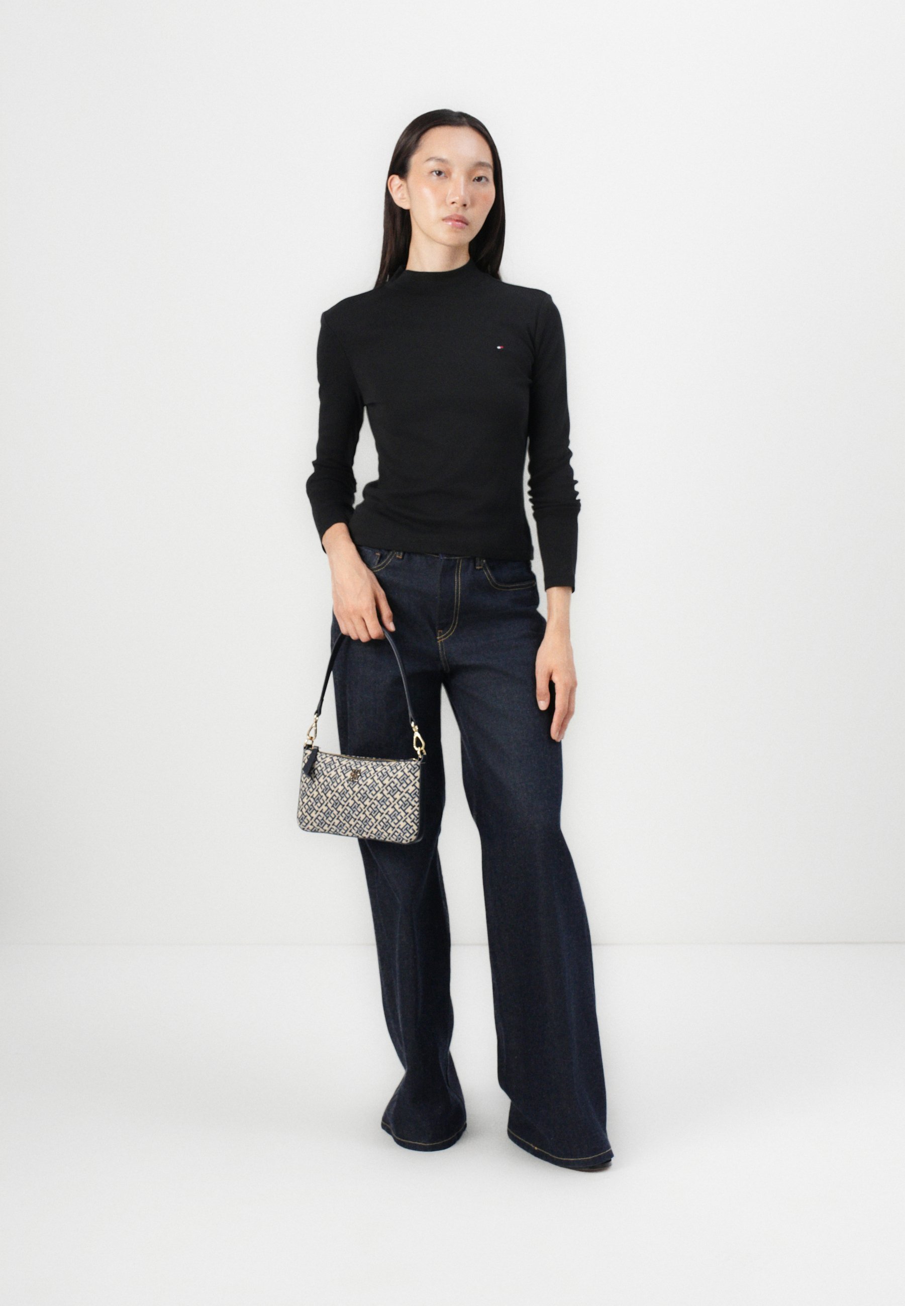Tommy Hilfiger SLIM CODY - Haut à manches longues - noir