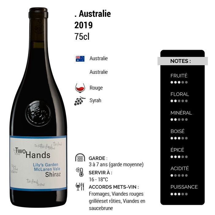 Two Hands Australia Lily's Garden McLaren Vale 2019 - Australian Red Wine (3x75cl)