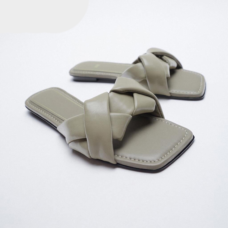 Dsigner Women's shoes New Summer Women sandals Leather Weaving design Flat sandals