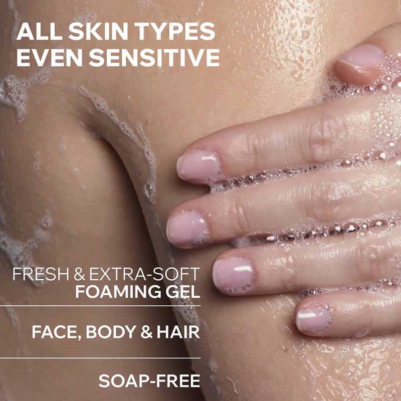 Uriage Hygiène ypač sodrus dermatologinis valomasis gelis veidui ir kūnui