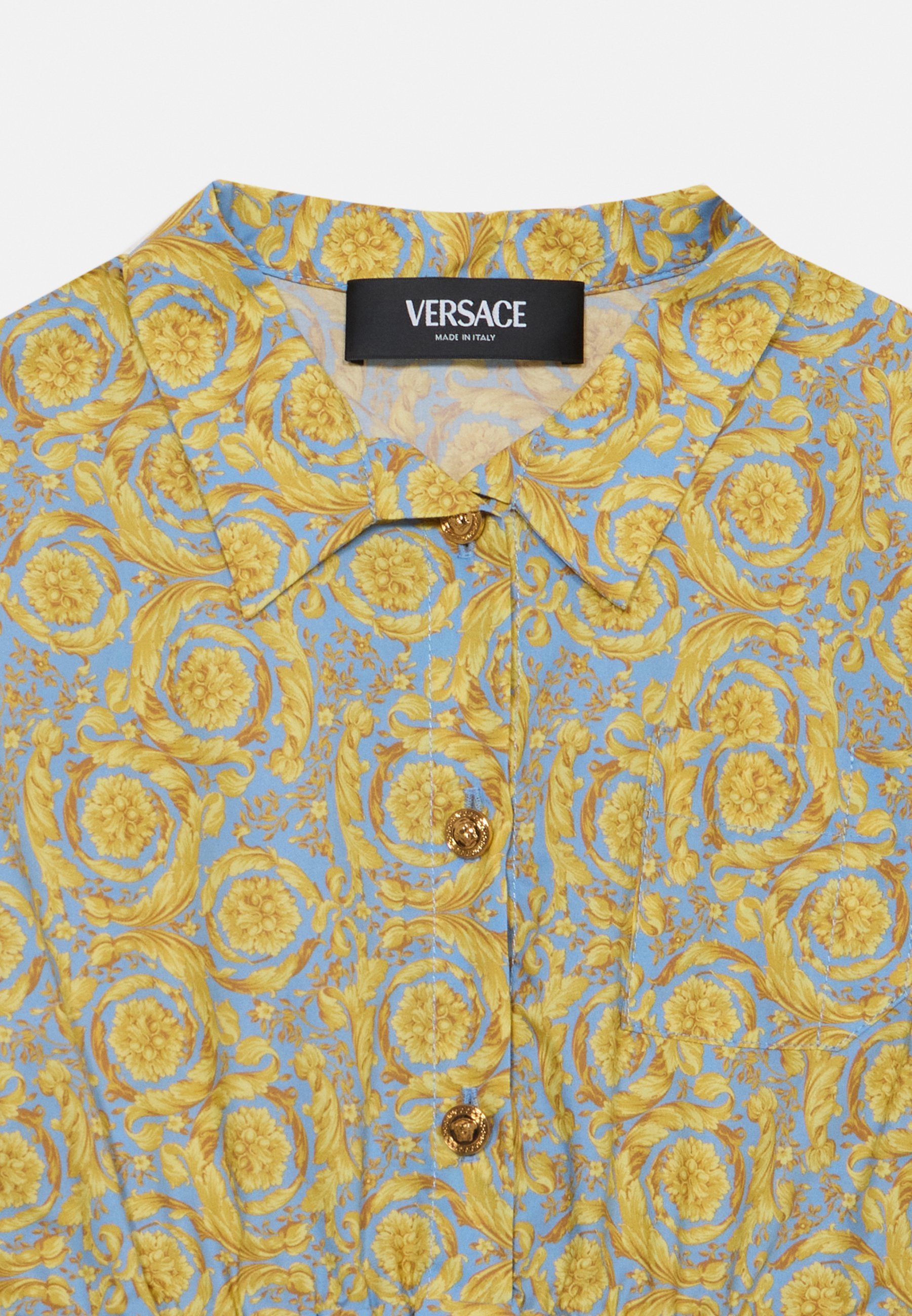 Robe Versace BAROCCO ALLOVER ENFANTS - Robe-chemise - bleu poudré/doré