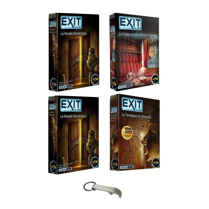Lot 4 Exit in French: The Mysterious Museum + The Pharaoh's Tomb + The Corpse of the Orient Express + The House of Riddles + 1
