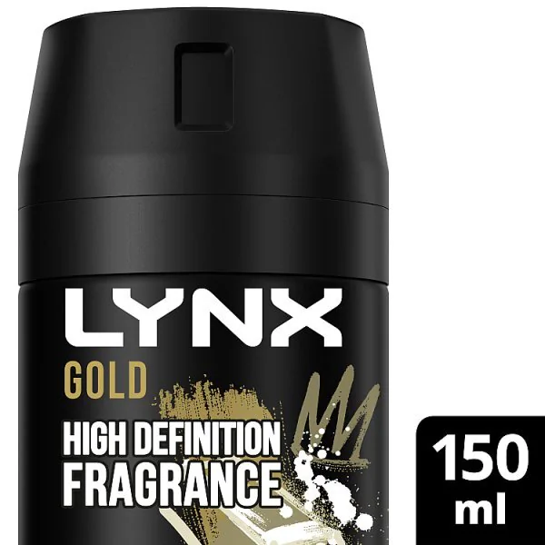Deodorant Lynx Body Spray Aerosol Gold 150ml