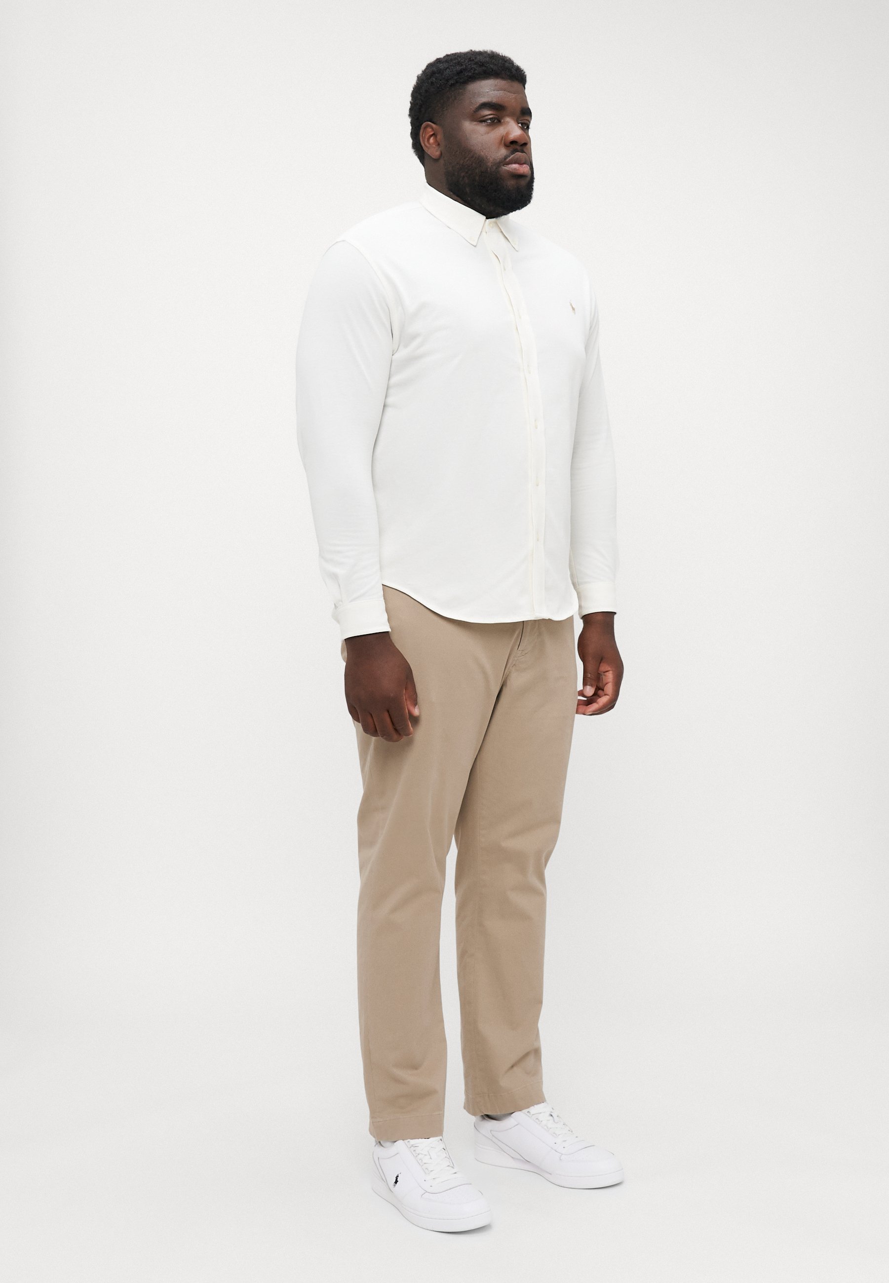 Koszula Polo Ralph Lauren Big & Tall FEATHERWEIGHT MESH SHIRT - Koszula - jasnokremowa