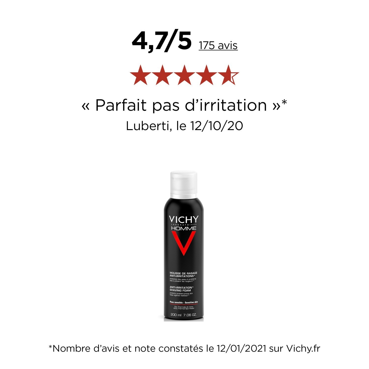 Vichy Mousse de rasage anti-irritations