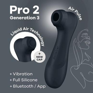 Vibrator Satisfyer z dvojnim pritiskom Pro2 Generation3 črne barve 1 kos 1 kos