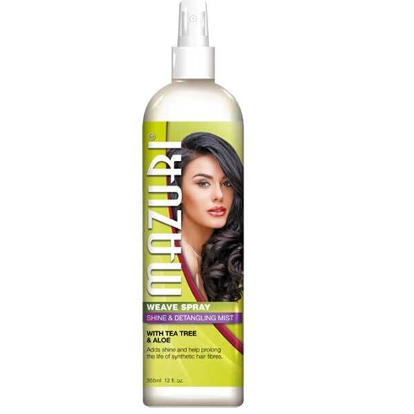 Spray Mazuri para dar brillo y desenredar extensiones de cabello