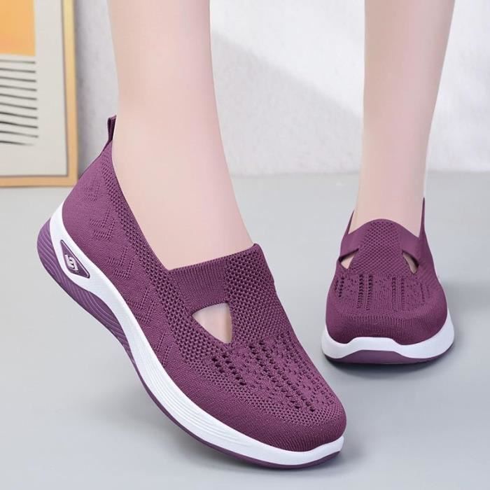 Zapatillas deportivas ortopédicas para mujer - Marca - Modelo - Morado - Transpirables - Cómodas