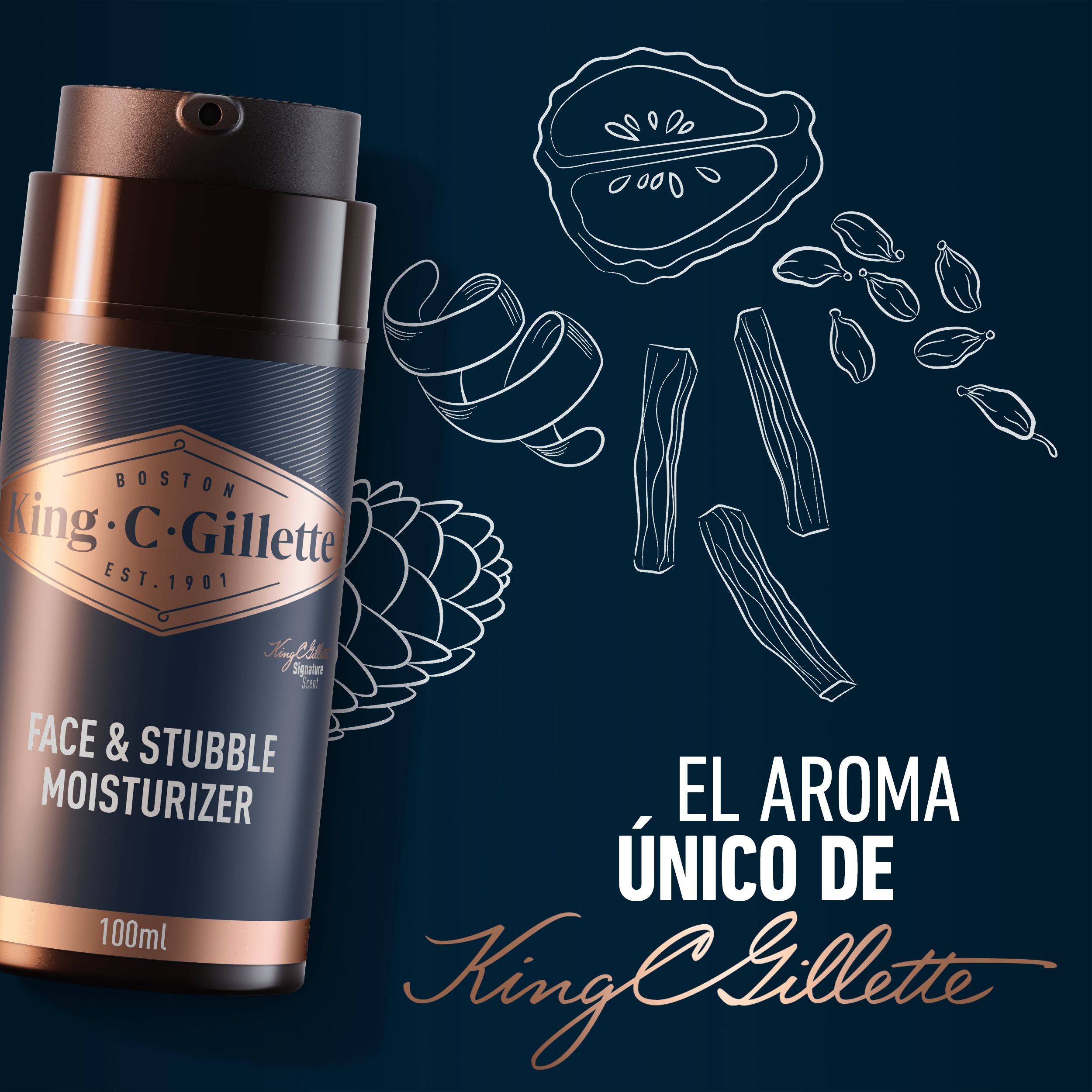 Gillette King C. hidratantna krema za lice i bradu Hidratantne kreme za lice