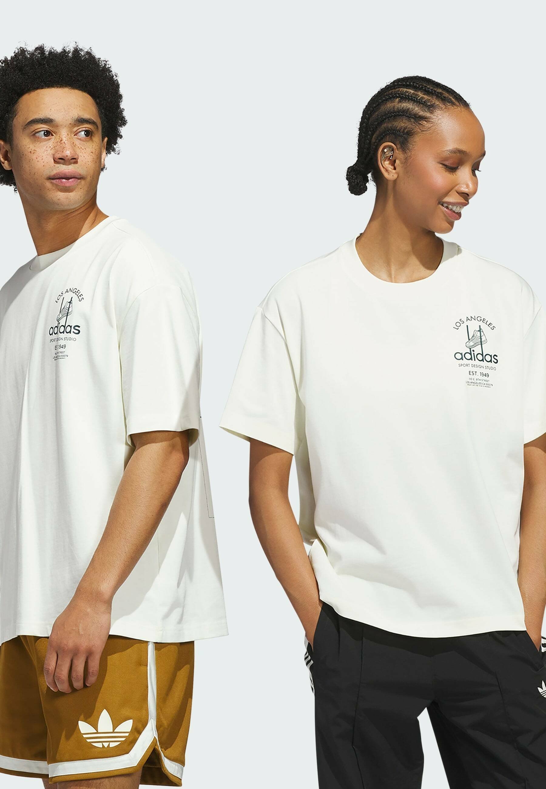 adidas Originals T-shirt met print - ivoor