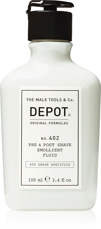 DEPOT 400 SHAVE SPECIFICS NR. 402 VOR- UND NACHSHAARPFLEGE-GLÜHFLÜSSIGKEIT balsam po goleniu