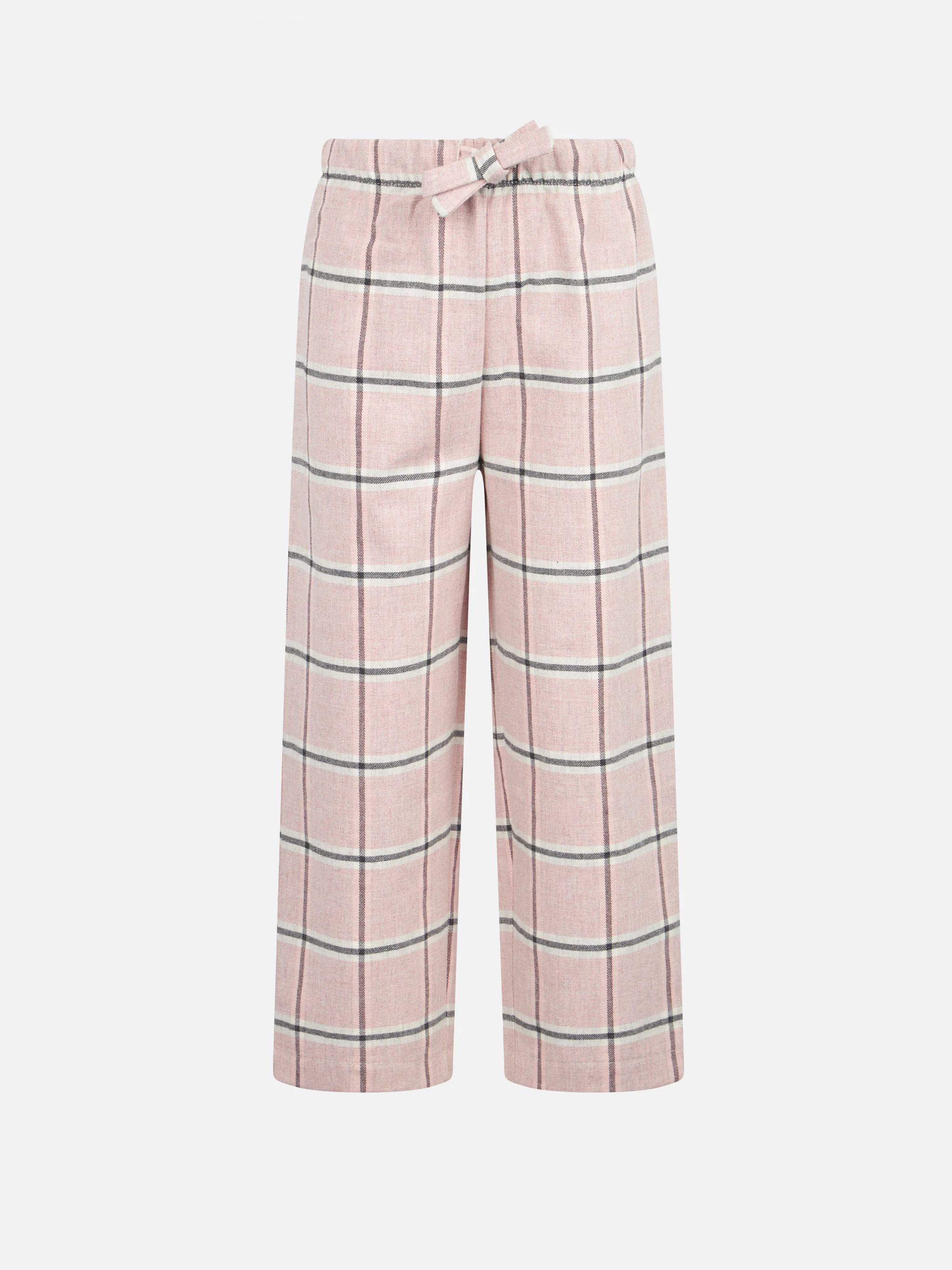 Pantaloni del pigiama da bambina con stampa tartan
