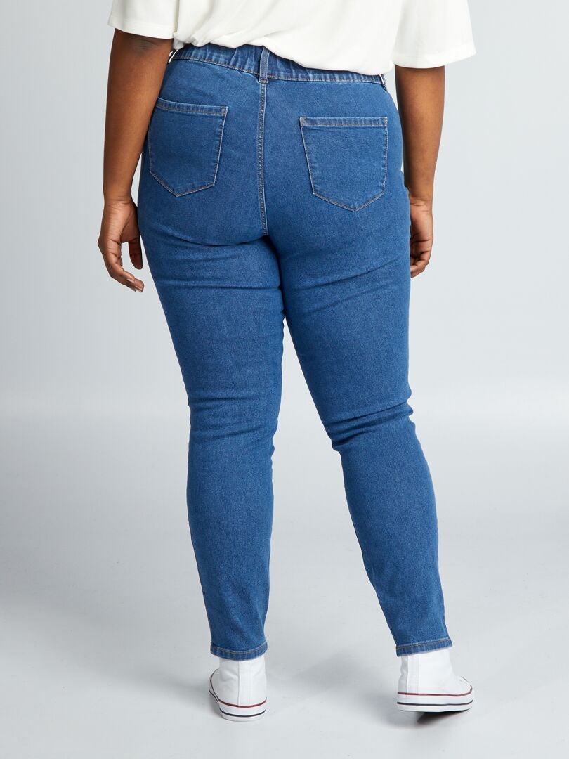 Jeggings elásticos de talle alto - AZUL