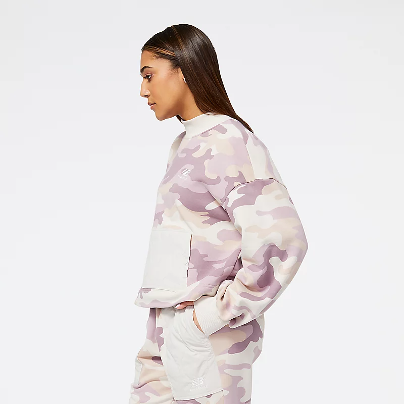 Femme NB Athletics Fashion Print Fleece - WEISS MEHRFACH