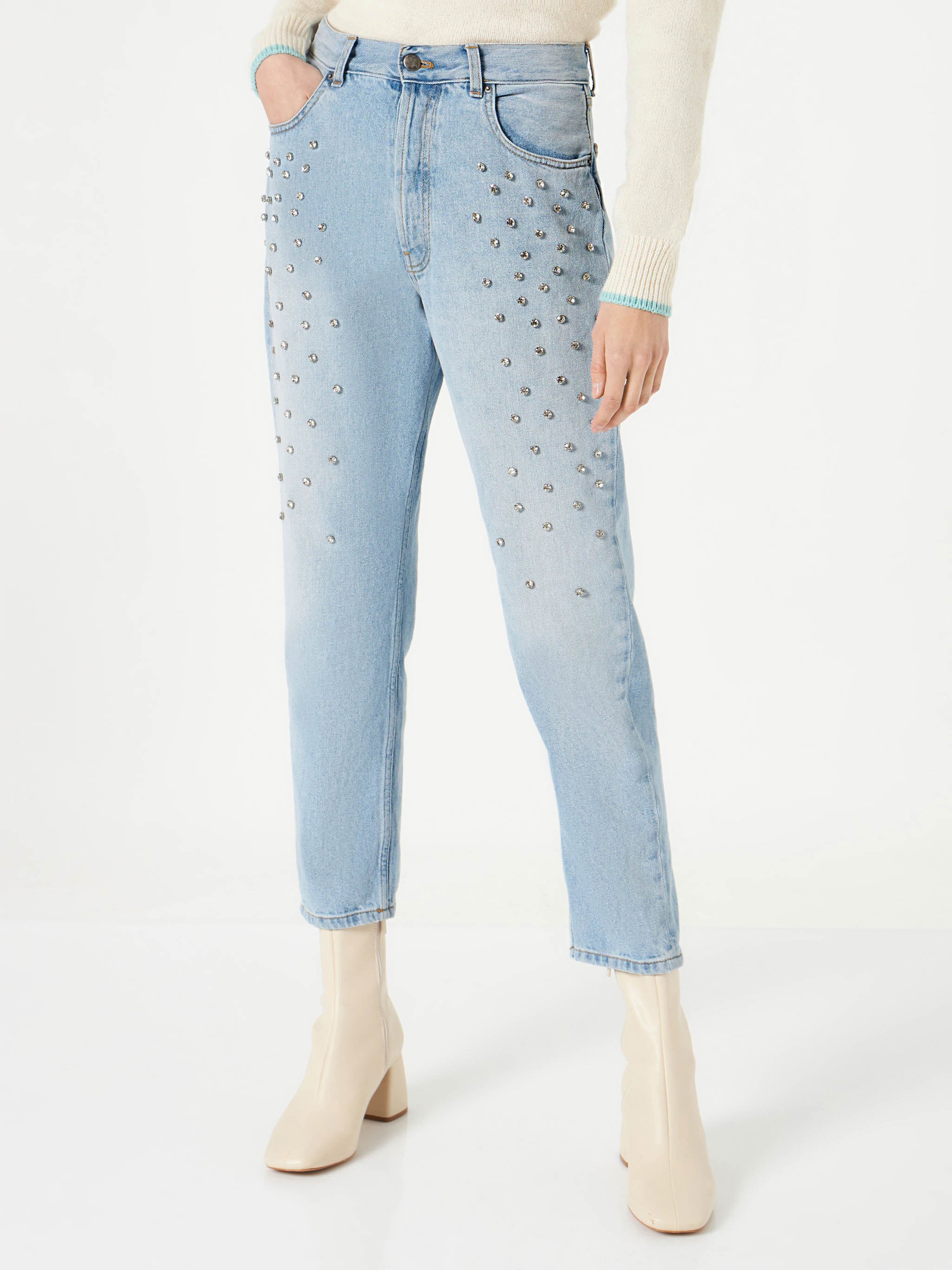 Damesjeans met strasssteentjes