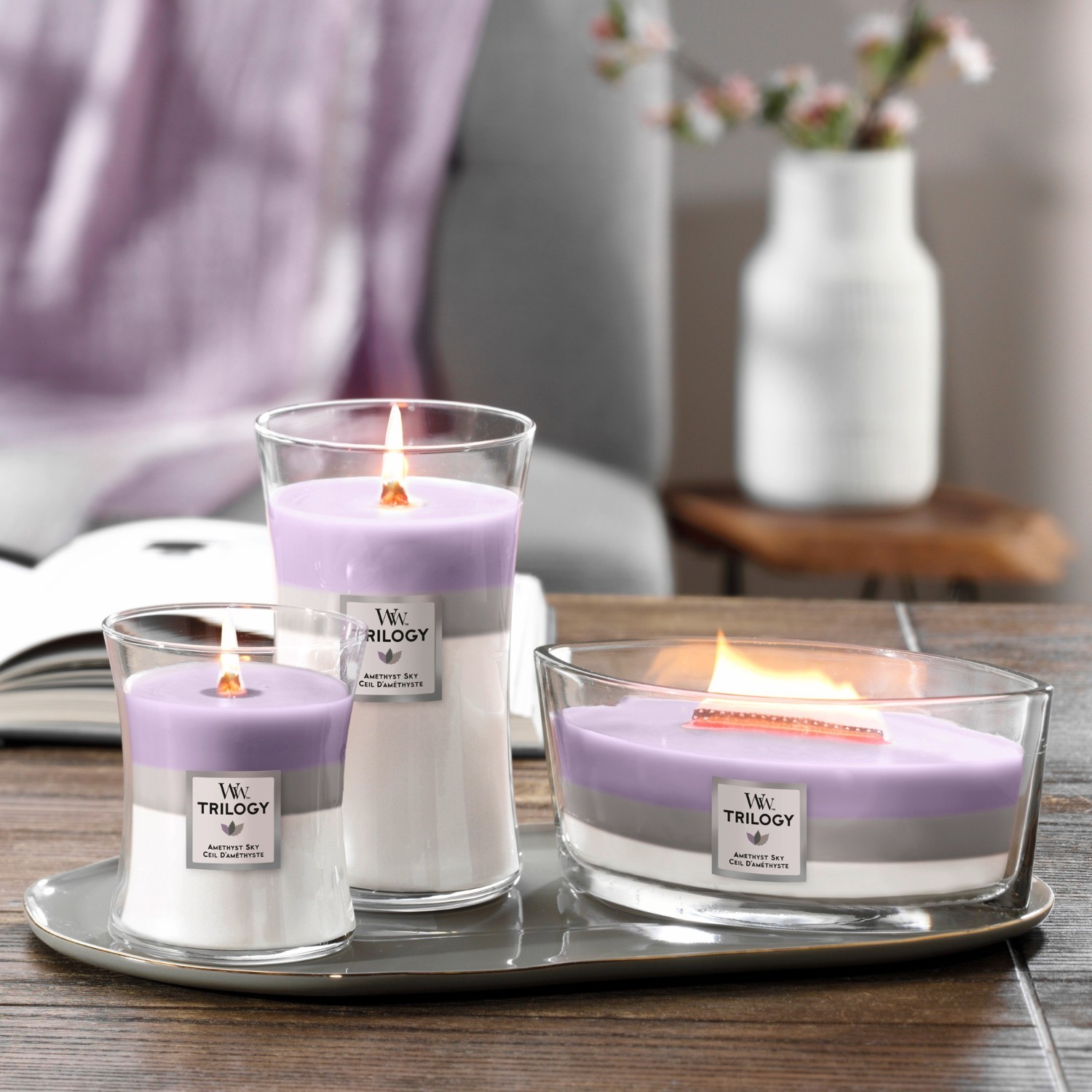 WoodWick Kerzen-Trilogie Ametists Sky - 275 g