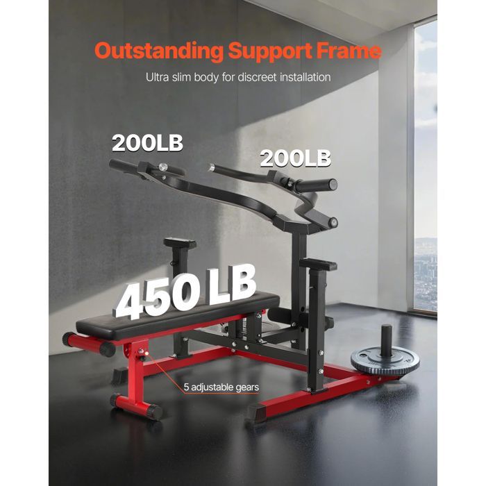Banco de pesas - DUOKU - BN1901B - Ajustable - Capacidad de 204 kg - Multiposición