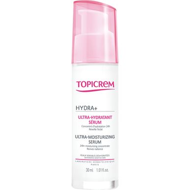 Topicrem Hydra Ultra-Hydrating Serum Radiance 24H Ultra-Hydrating Illuminating Serum voor een doffe huid 30 ml 30 ml
