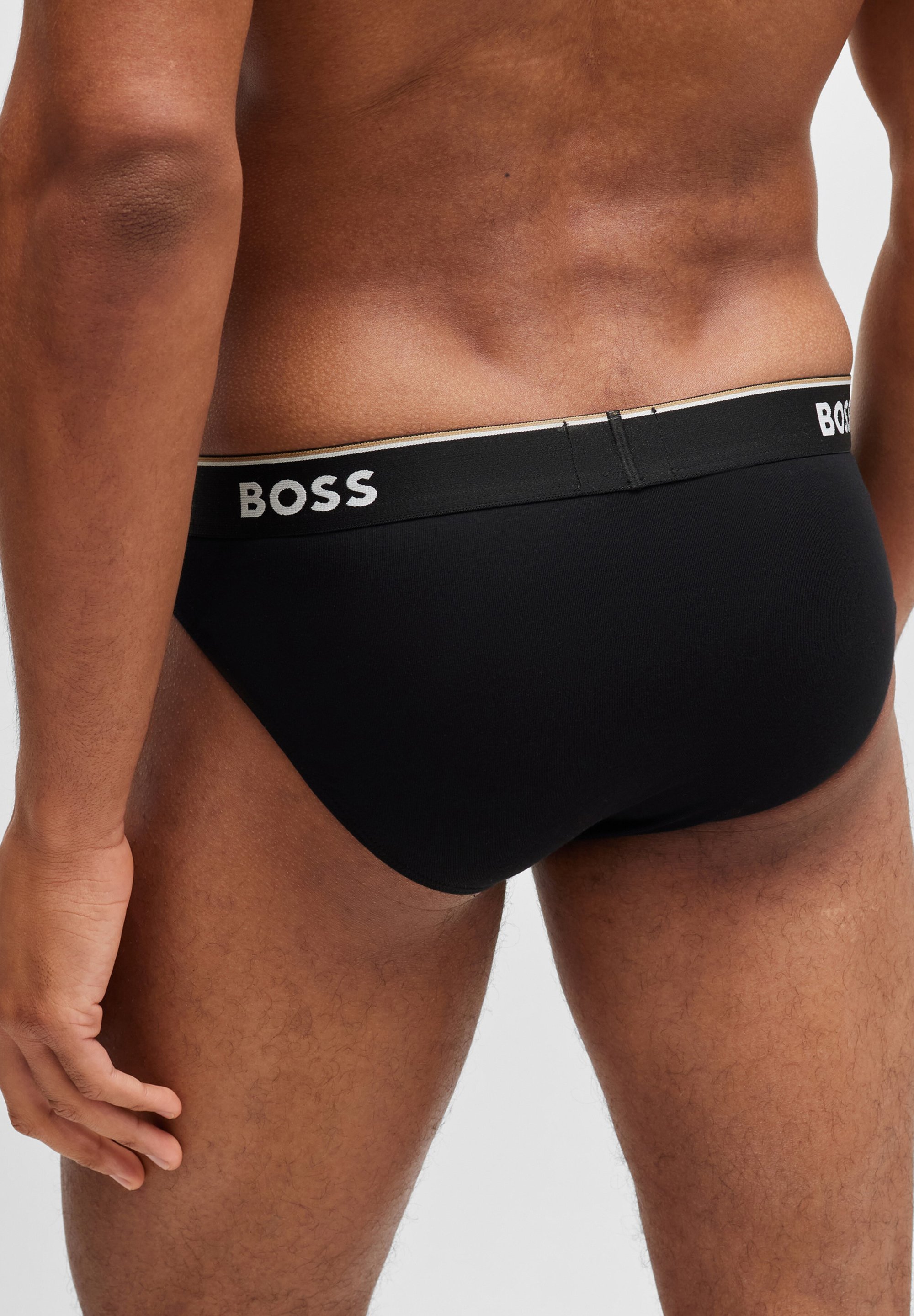 BOSS BRIEF POWER 3 PACK - Chiloți - grey deschis