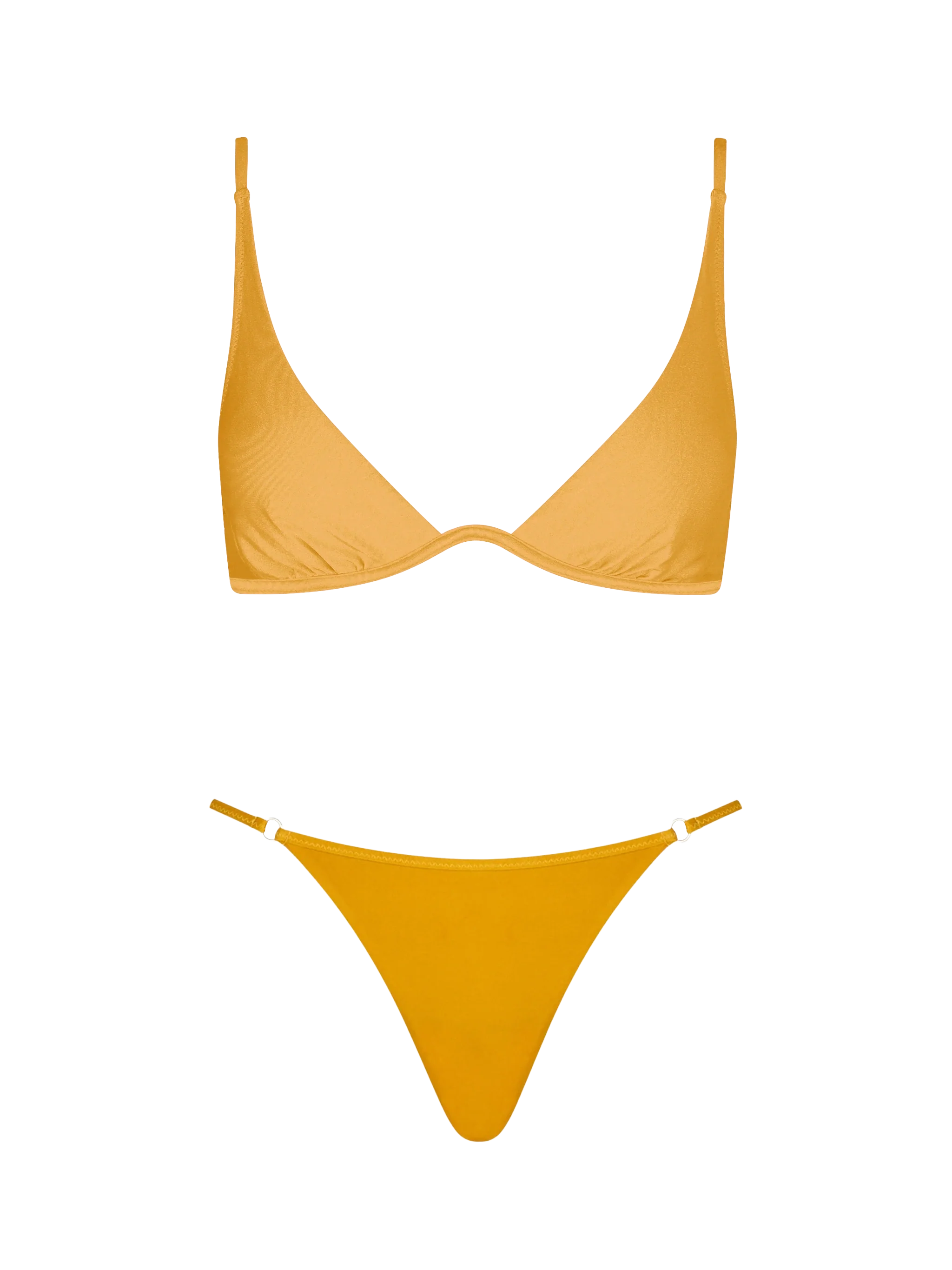 Winona Jodene damesbikini met beugel en driehoekige vorm, okergeel