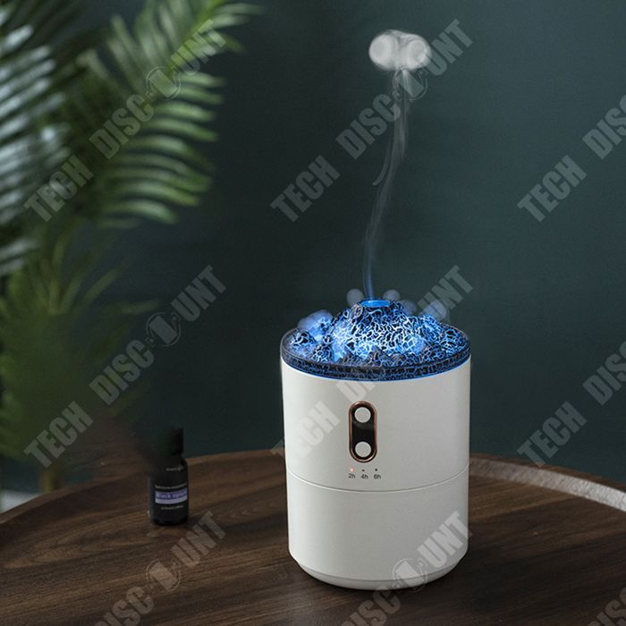 Luchtbevochtiger - TECH DISCOUNT - TD® Flame - Aromatherapie - Luchtzuivering - Timer