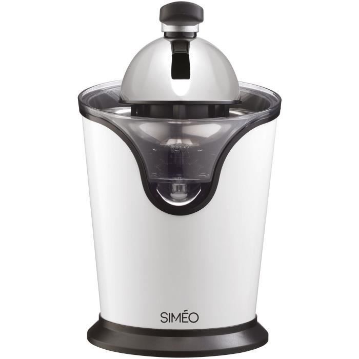 SIMEO citruspers met beweegbare arm en 2 filterkegels - wit