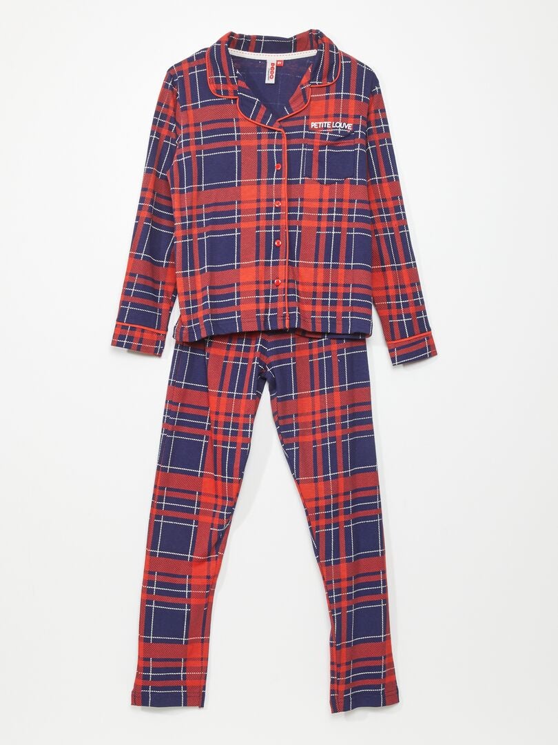 Katoenen pyjamaset - 2-delig - ROOD
