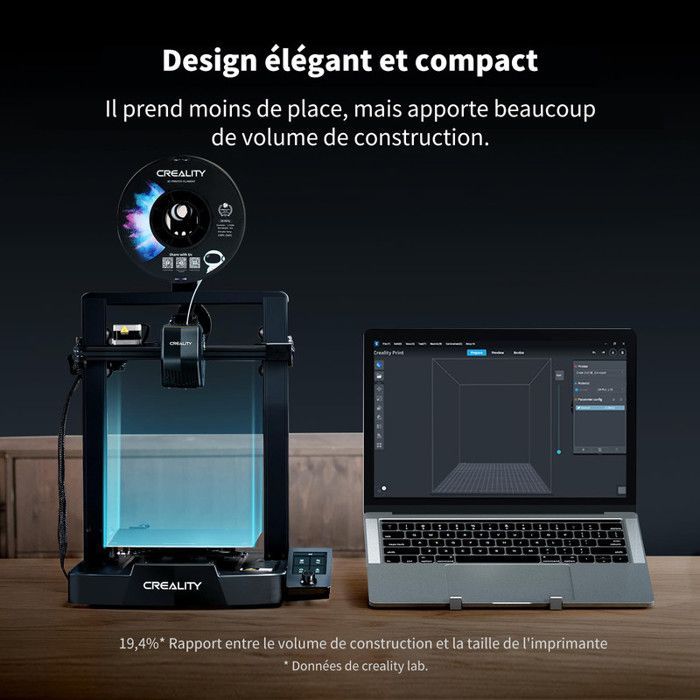 Impresora 3D - CREALITY - Ender 3 V3 SE - Nivelación automática CR Touch - Extrusor directo de sprites - 250 mm/s