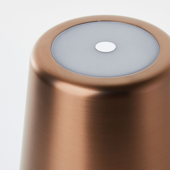Lia Deluxe LED battery-powered table lamp, brushed bronze