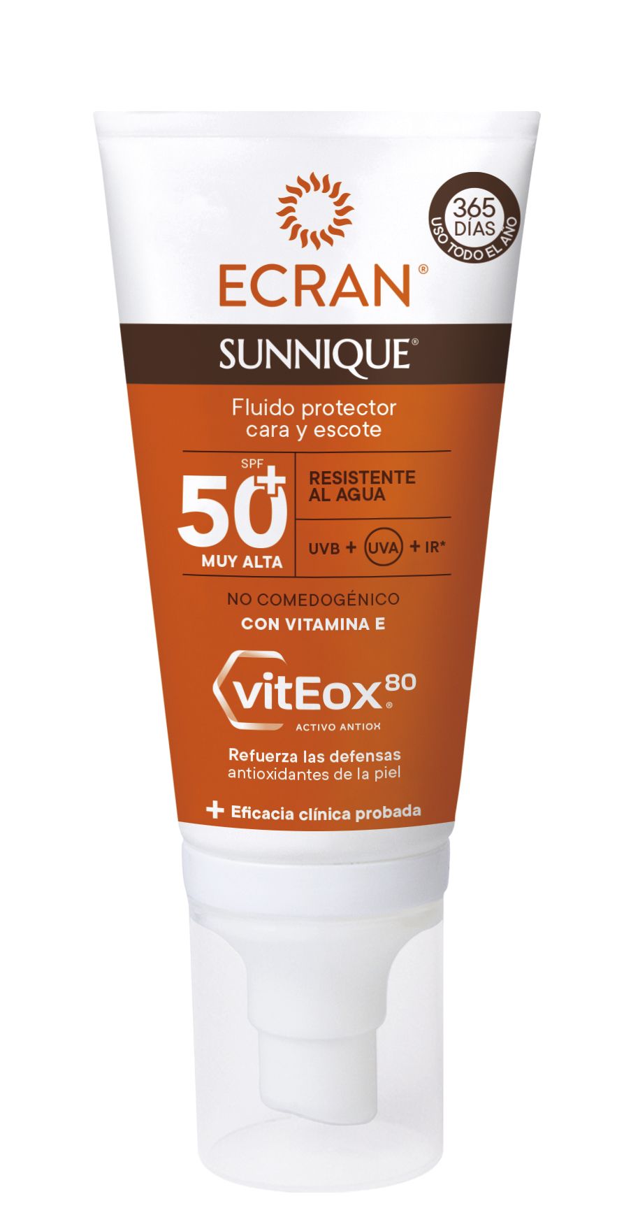 Fluid za sončenje za obraz in dekolte SPF 50 Zaščita obraza