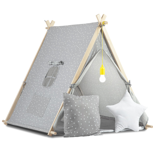 Tipi namiot dla dzieci domek poduszki lampka led Nukido