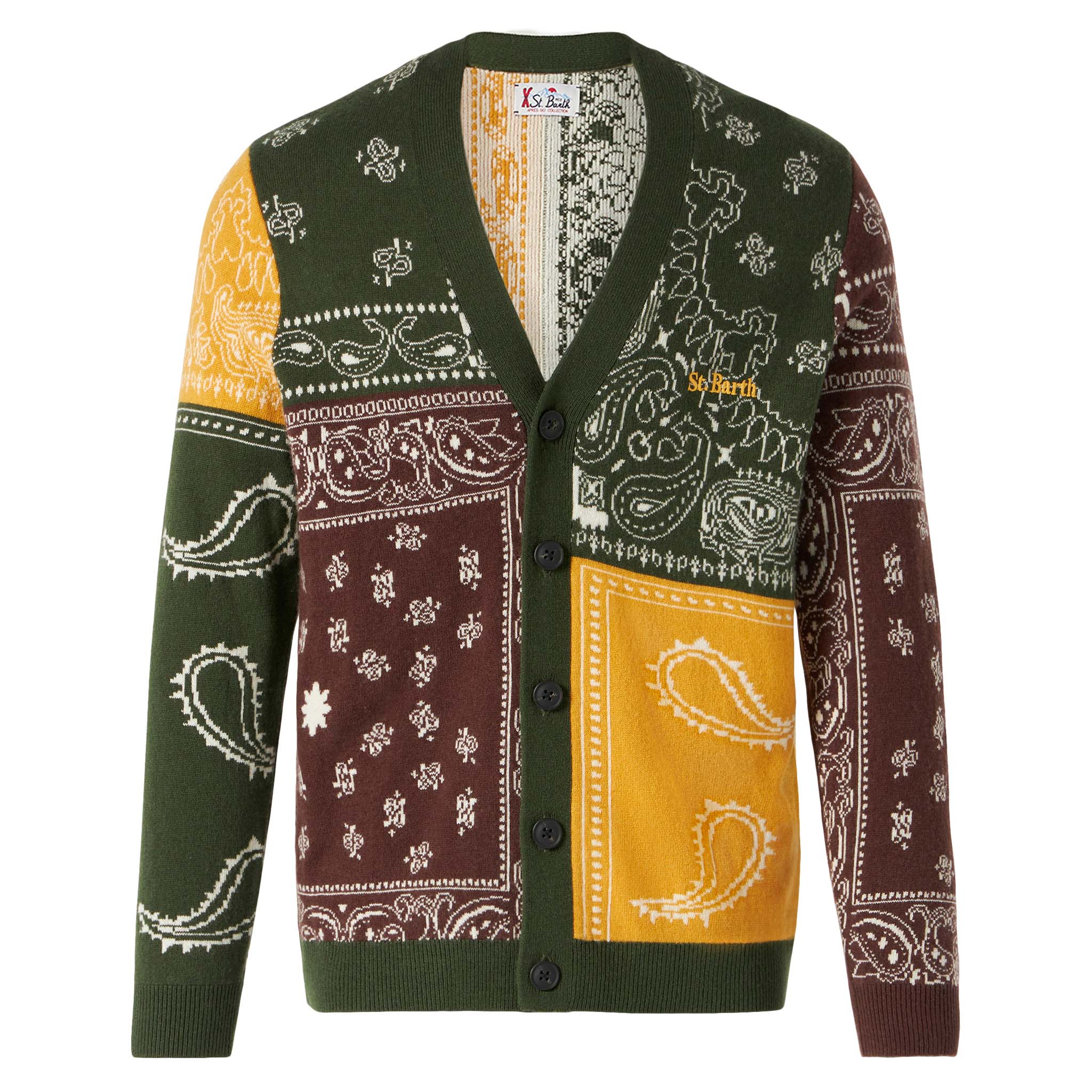 Herenvest met bandana-print
