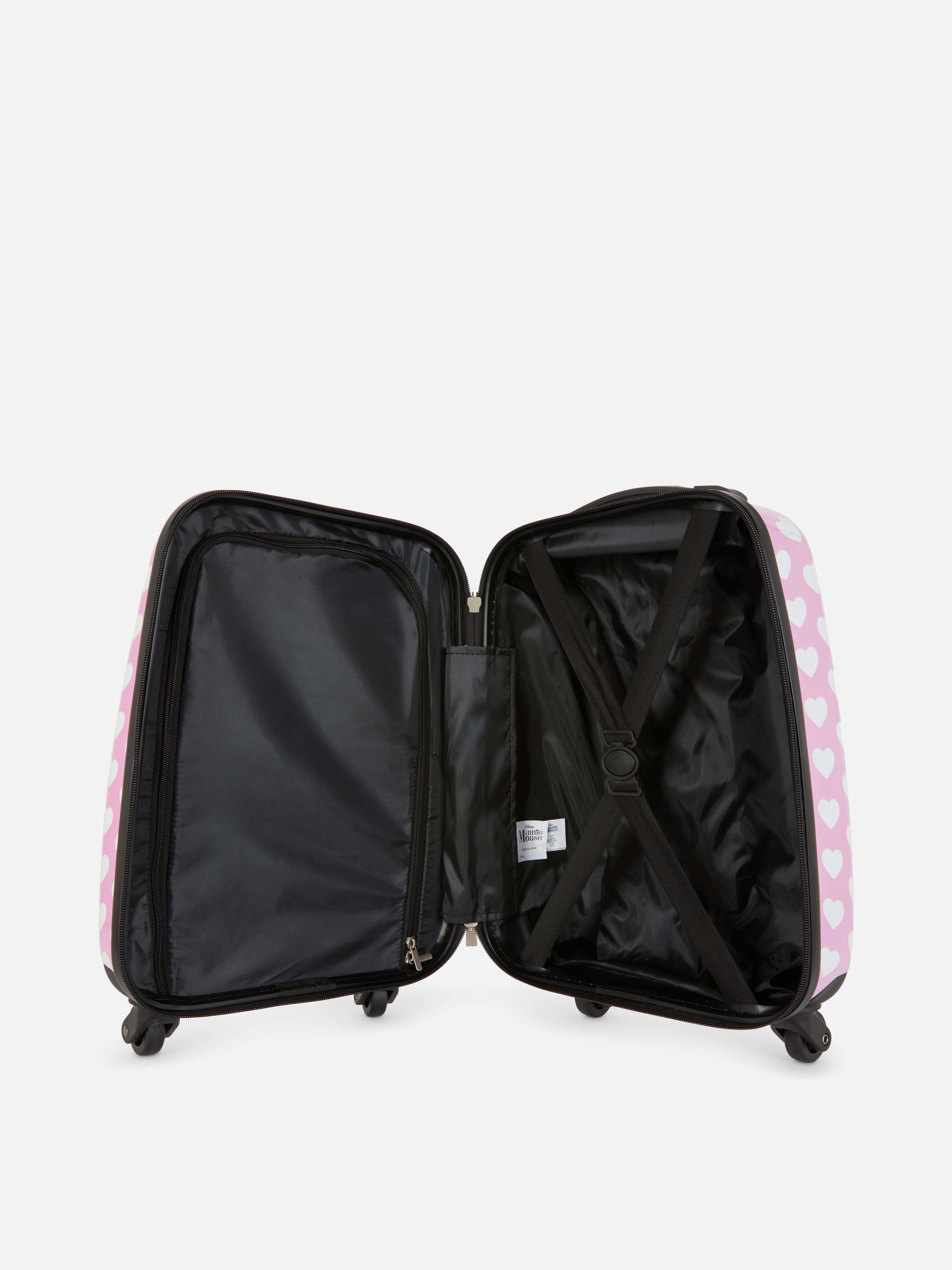 Valiză rigidă Disney Minnie Mouse Această valiză Disney cu patru roți și mâner telescopic este perfectă pentru micul tău aventurier