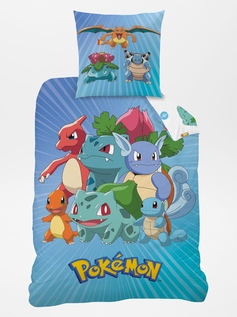 Juego de ropa de cama de Pokémon - Tamaño individual - AZUL