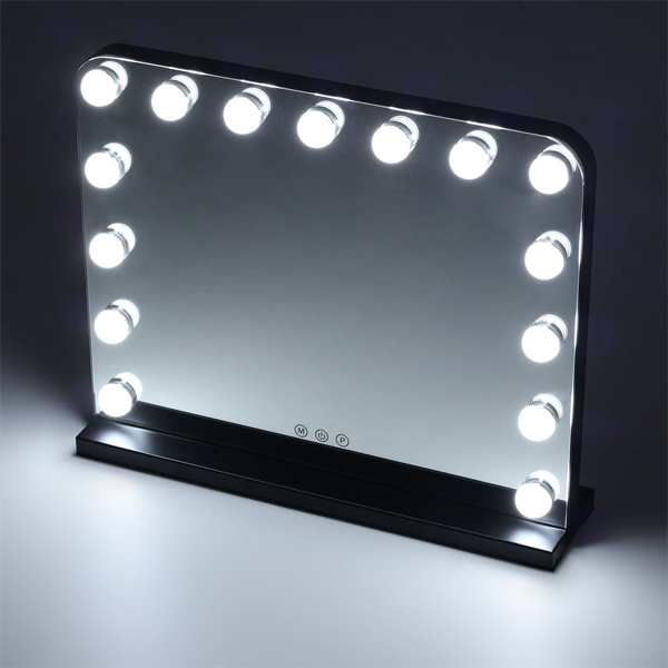 Espejo de maquillaje LED Hollywood de Livingandhome