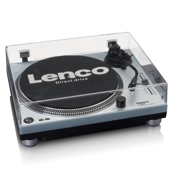 Lenco - L-3809ME - Platine à entraînement direct avec encodage USB/PC