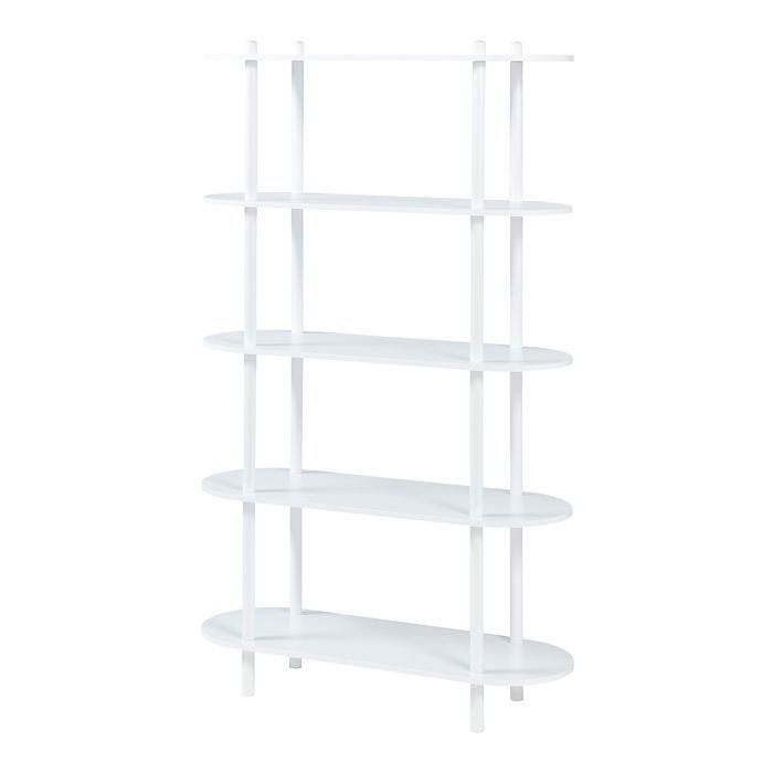 Freestanding Øvre 5-tier white shelf