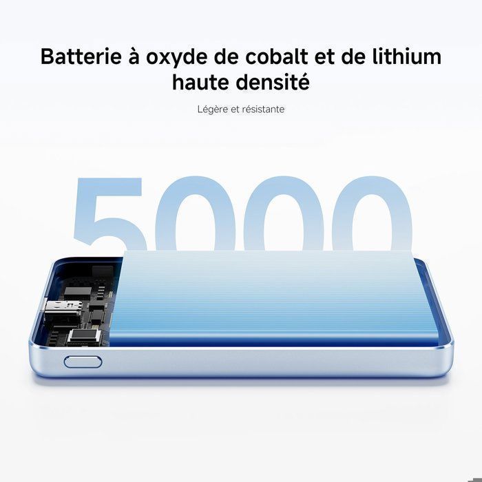 Magnetic Power Bank - Xiaomi Super Slim Magnetic Power Bank 5000 Black - 5000 mAh - 8.7 mm - Wired 22.5W / Wireless 15W