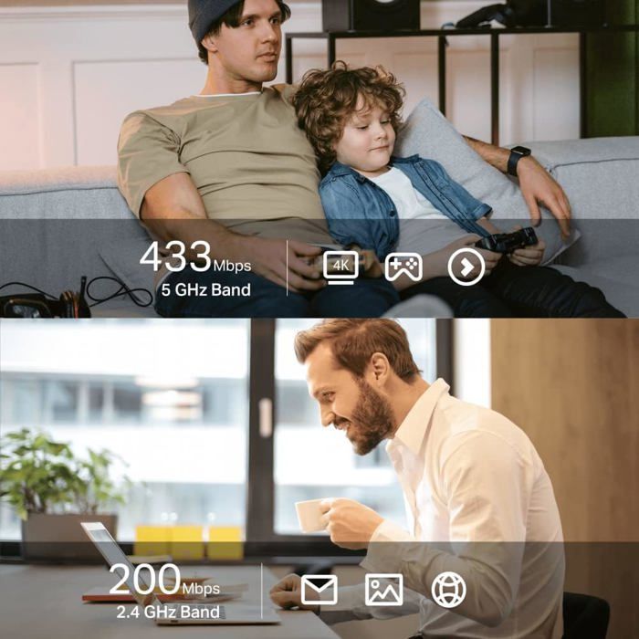 Chiavetta Wi-Fi Archer T2UB Nano AC600 Mbps, Bluetooth 4.2, adattatore Wi-Fi USB, dongle Wi-Fi, 2,4 GHz 200 Mbps, 5 GHz 433 Mbps, WPA3, Windows 11
